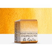 A. Gallo : Handmade Watercolour Paint : Half Pan : Yellow Ochre, Burgundy