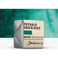 Jackson's : Artist Watercolour Paint : Half Pan : Phthalocyanine Green Deep