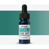 Dr. Ph. Martin's : Hydrus Liquid Watercolour Paint : 15ml : Blue Aqua