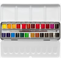 Sennelier : Watercolour Paint : Half Pan : Classic Metal Tin Set of 24