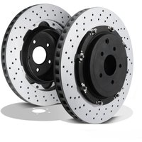 Rear Drilled Grooved 380mm Brake Discs For Nissan GTR R35 3.8 V6 07-11