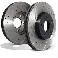 Front Drilled Grooved 295mm Brake Discs For Nissan GTR R33 2.5 93-98