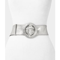 Womens My Saviour Soft Leather Belt - Size Small - Silver - by Joe Browns