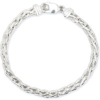 John Greed Signature Silver Wheat Chain Bracelet