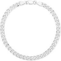 John Greed Signature Silver Light Flat Curb Chain Bracelet
