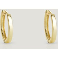 John Greed Signature Gold Plated Silver Small Plain Hoop Earrings
