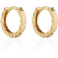 Elements Gold 9ct Diamond Cut Yellow Gold Hoops Earrings GE2338 – Elegant - 9 ct Gold