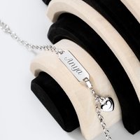 John Greed Signature Children's Silver Heart ID Bracelet