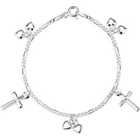 John Greed Signature Children's Hearts & Crosses Charm Bracelet