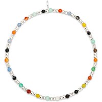 John Greed Signature Silver Full Multi Agate IMERAKI Bracelet