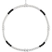 John Greed Signature Silver Bead Onyx IMERAKI Bracelet