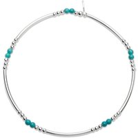 John Greed Signature Silver Turquoise Noodle IMERAKI Bracelet
