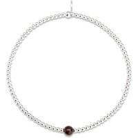 John Greed Signature Silver Garnet January Birthstone IMERAKI Bracelet