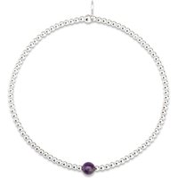 John Greed Signature Silver Amethyst February Birthstone IMERAKI Bracelet