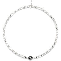 John Greed Signature Silver Hematite March Birthstone IMERAKI Bracelet