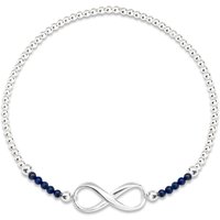 John Greed Signature Silver Lapis Lazuli & Infinity IMERAKI Bracelet
