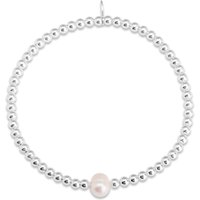 John Greed Signature Silver Single Pearl IMERAKI Bracelet