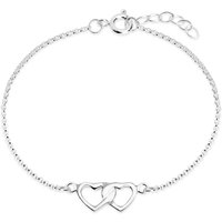 John Greed Signature Silver Intertwined Hearts Bracelet