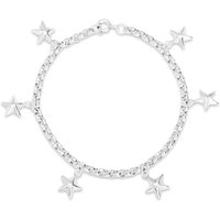 John Greed Signature Silver Star Charm Style Bracelet