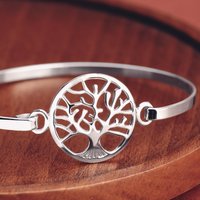 John Greed Signature Silver Large Tree of Life Bangle