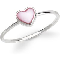 50% Off John Greed Signature Silver Heart Ring with Pink Mother of Pearl
