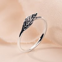 John Greed Tempest Wald Silver Leaf Ring