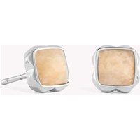 Coeur De Lion Elegance Earrings Cream Jade June Birthstone