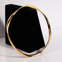 John Greed Signature Gold Plated Soft Twist Bangle