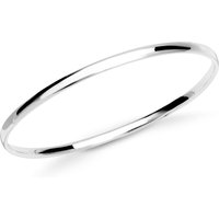 John Greed Signature Silver Plain Solid Bangle