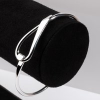 John Greed Signature Silver Pear Shape Bangle