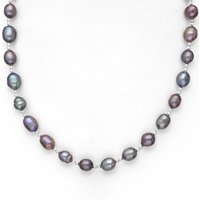 John Greed Signature Silver Black Freshwater Pearls & Beads Necklace