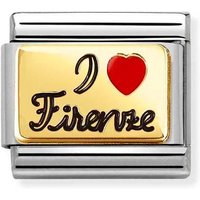 Nomination Classic Gold & Enamel Black I Love Firenze Charm