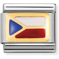 Nomination Classic Gold & Enamel Flag Of Czech Republic Charm