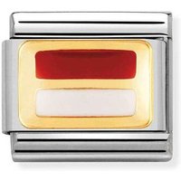 Nomination Classic Gold & Enamel Flag Of Monaco Charm