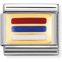 Nomination Classic Gold & Enamel Flag Of Serbia Charm