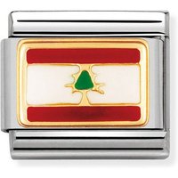 Nomination Classic Gold & Enamel Flag Of Lebanon Charm