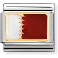 Nomination Classic Gold & Enamel Flag Of Qatar Charm