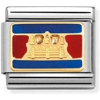 Nomination Classic Gold & Enamel Flag Of Cambodia Charm