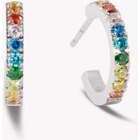 Coeur De Lion Elegance Halo Hoop Earrings Multicolour Cubic Zirconia
