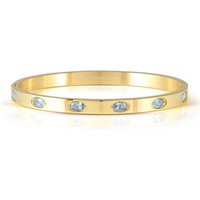 Nomination Pretty Stainless Steel Gold Plated Blue Oval CZ Bangle