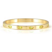 Nomination Pretty Stainless Steel Gold Plated Green Oval CZ Bangle