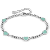 Nomination Emosfere Five Green Heart Beaded Stainless Steel Bracelet