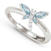 Nomination Silver Dragonfly Blue Crystal Adjustable Ring