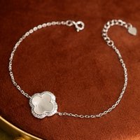 John Greed Signature Silver Pearl & CZ Clover Bracelet