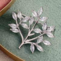 John Greed Tempest Wald Silver CZ Tree of Life Brooch