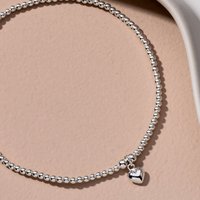 John Greed Signature Silver Heart Beaded IMERAKI Bracelet