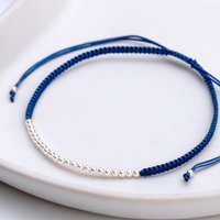 John Greed Signature Silver Blue Beaded Toggle IMERAKI Bracelet