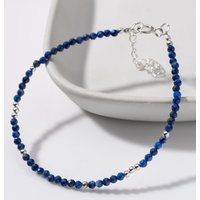 John Greed Signature Silver Beaded Lapis Lazuli IMERAKI Bracelet