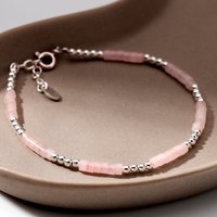 John Greed Signature Silver Rose Quartz IMERAKI Bracelet