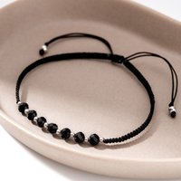 John Greed Signature Silver Black Spinel Beaded Toggle IMERAKI Bracelet